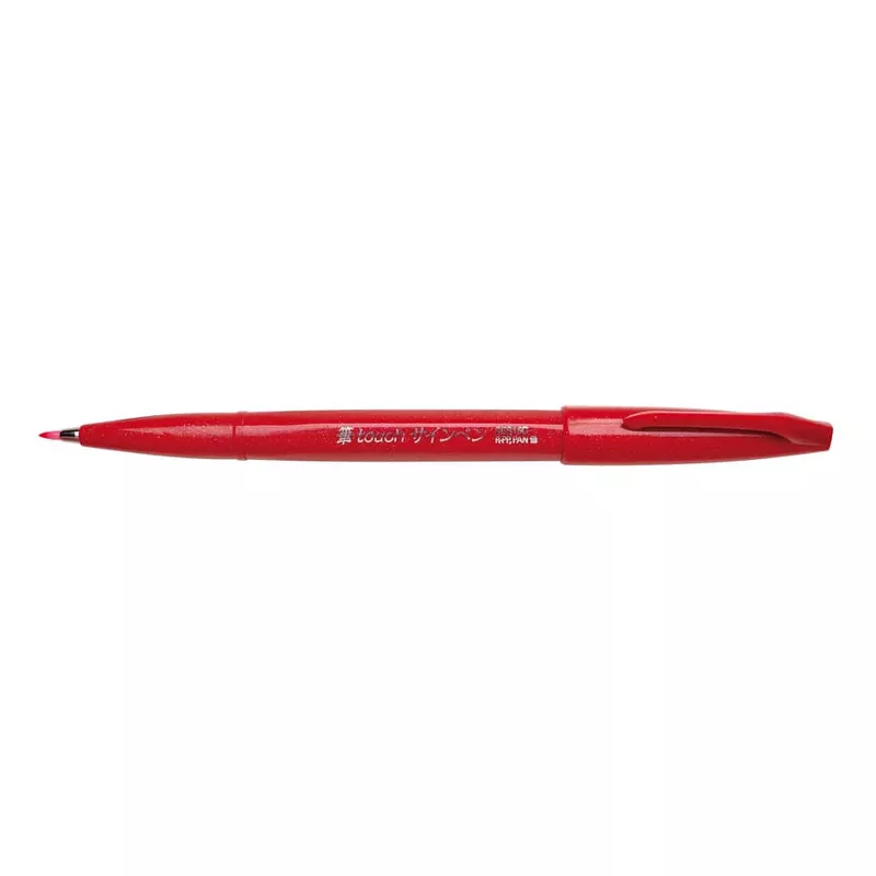 Faserschreiber Brush Sign Pen SES15, variabel, rot PENTEL SES15C-B