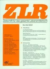 ZLR  -  Zeitschrift für Lebensmittelrecht  - Abonnement