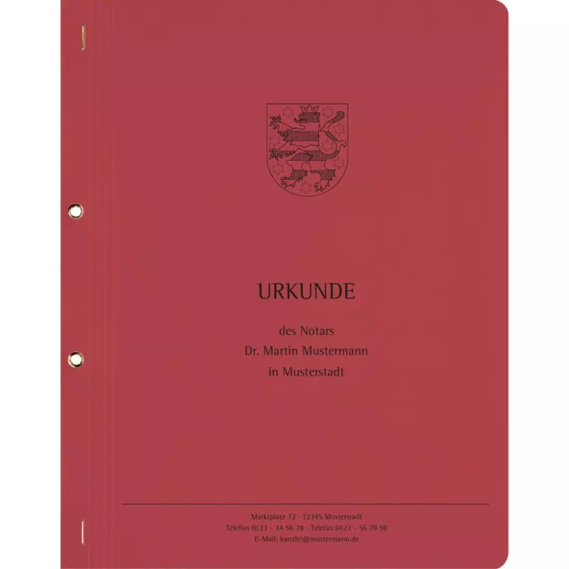 Ausfertigungshefter mit Nameneindruck, Design 04