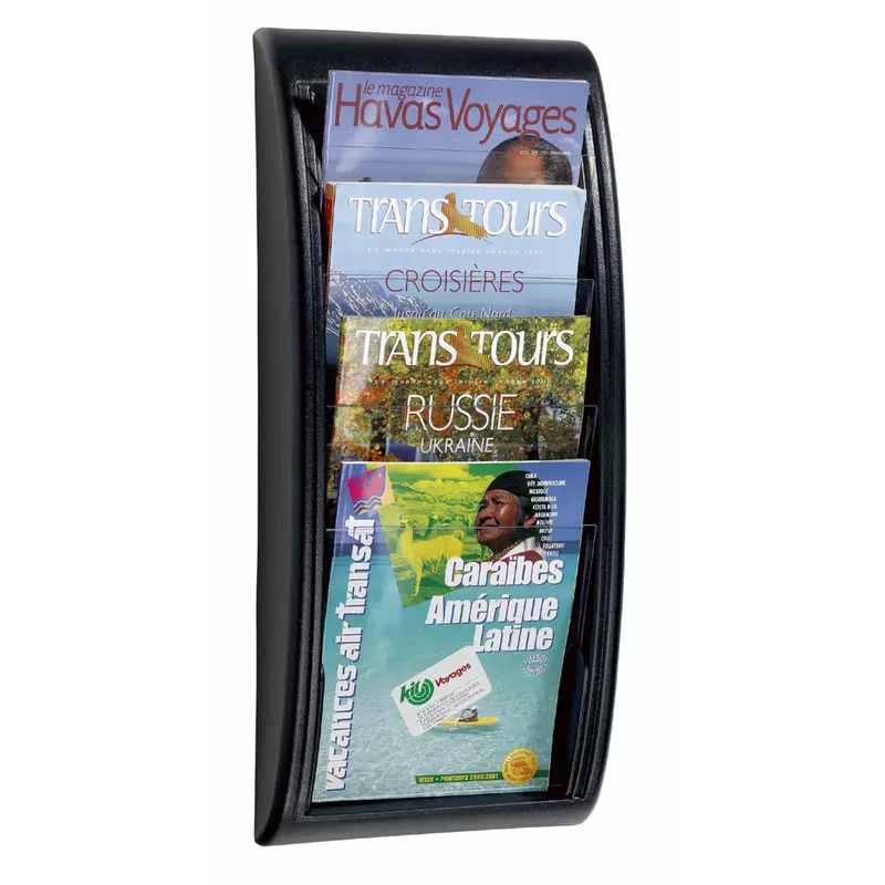 Paperflow Prospekthalter Quick Blick 4Fächer sw