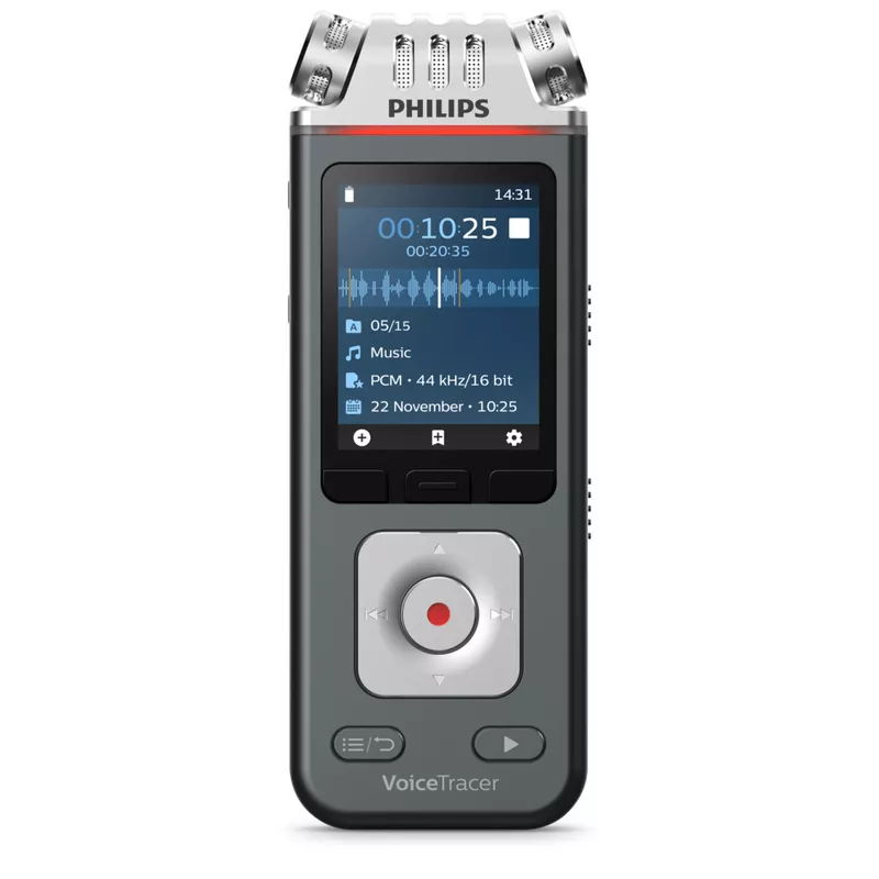 Diktiergerät Digital Voice Tracer, 8GB, anthrazit PHILIPS DVT8115