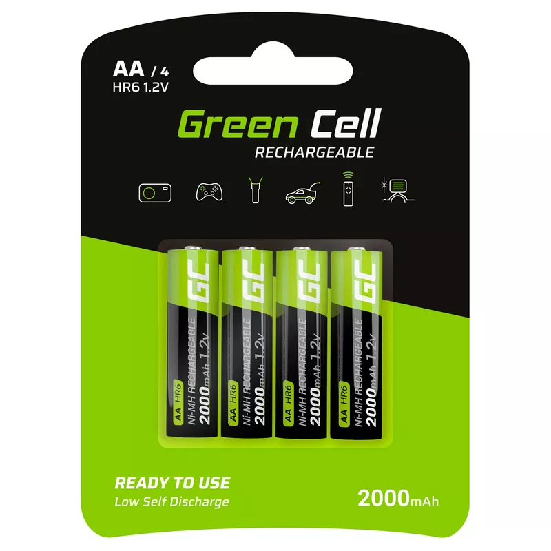 Green Cell Akku 4xAA HR6 2000mAh