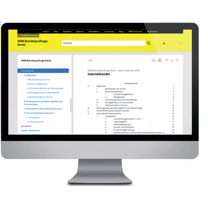 NWB Betriebsprüfungs-Kartei online
