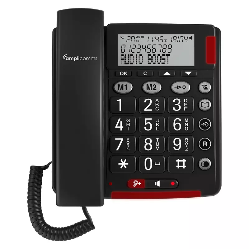 amplicomms BIGTel 48 Plus, Grotastentelefon Dark Grey