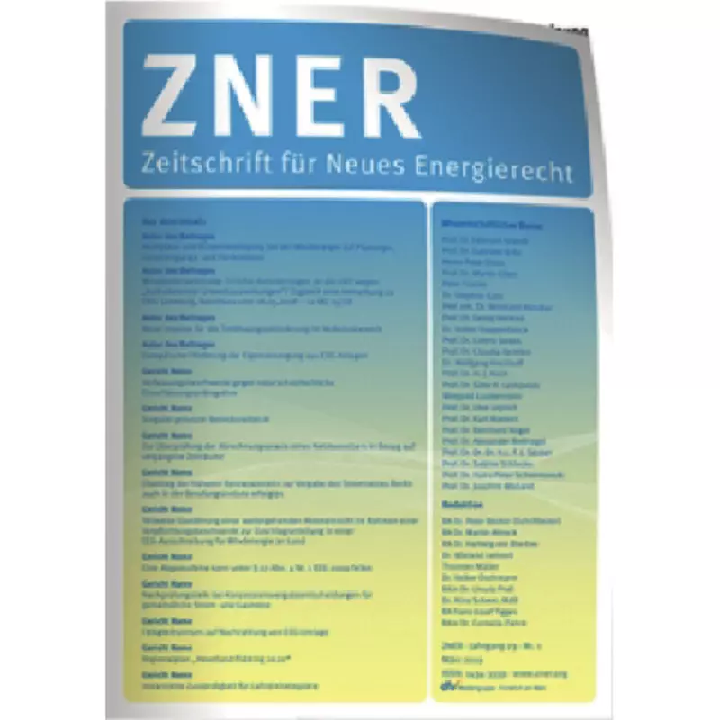 ZNER - Zeitschrift für Neues Energierecht  - Abonnement