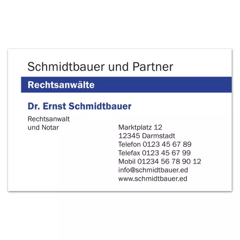 Visitenkarten, 4-farbig bedruckt, Design 09