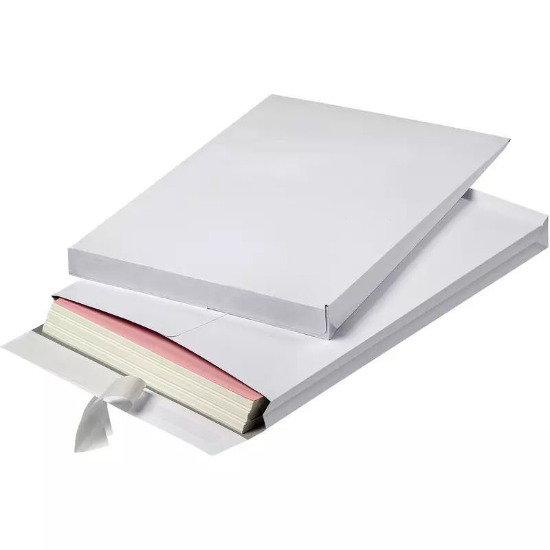 BONG Versandtasche DIN C4 mit Seitenfalte und 40 mm Stehboden, ohne Fenster, weiß, Pack: 125 Stück