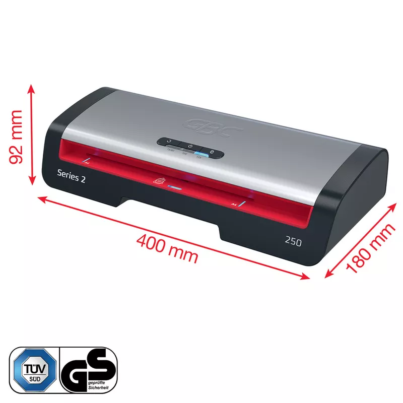 Laminator 250 A4 schwarz/silber/rot GBC 4410070EU