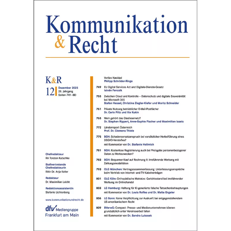 KUR - Kommunikation und Recht - Abonnement
