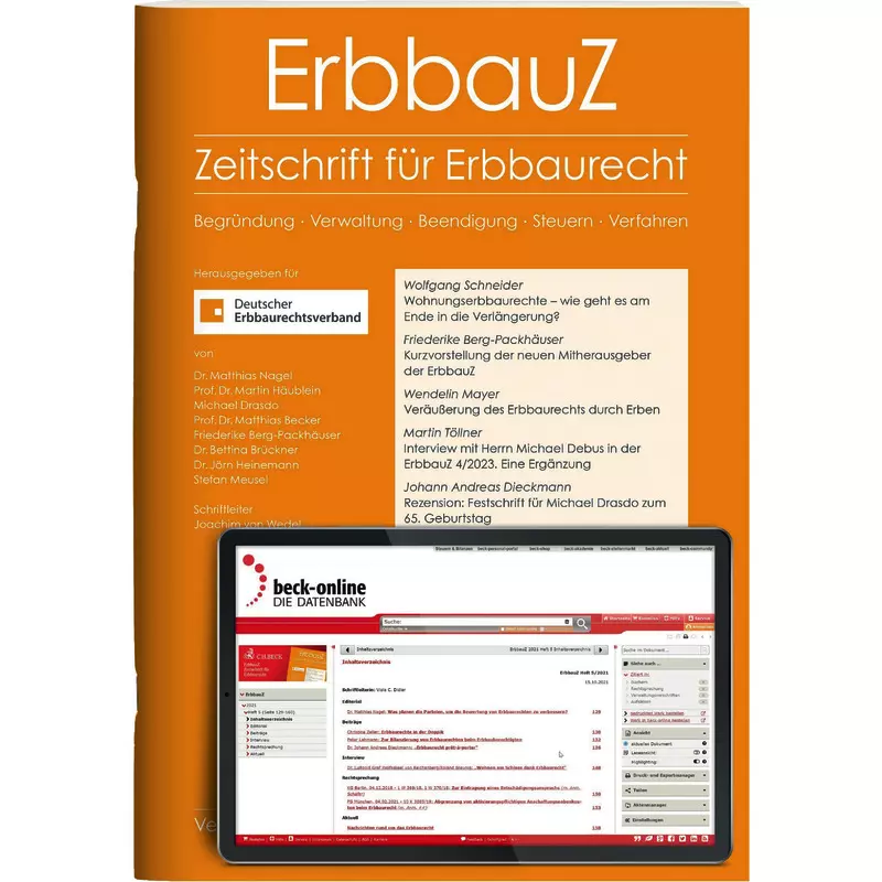 ErbbauZ Zeitschrift für Erbbaurecht  - Abonnement