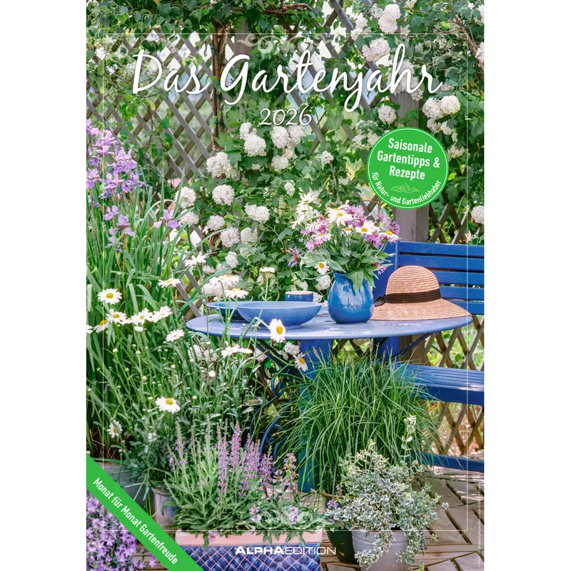 Bildkalender Das Gartenjahr 2026, 23,7 x 34 cm, 1M/1S ALPHA 160321
