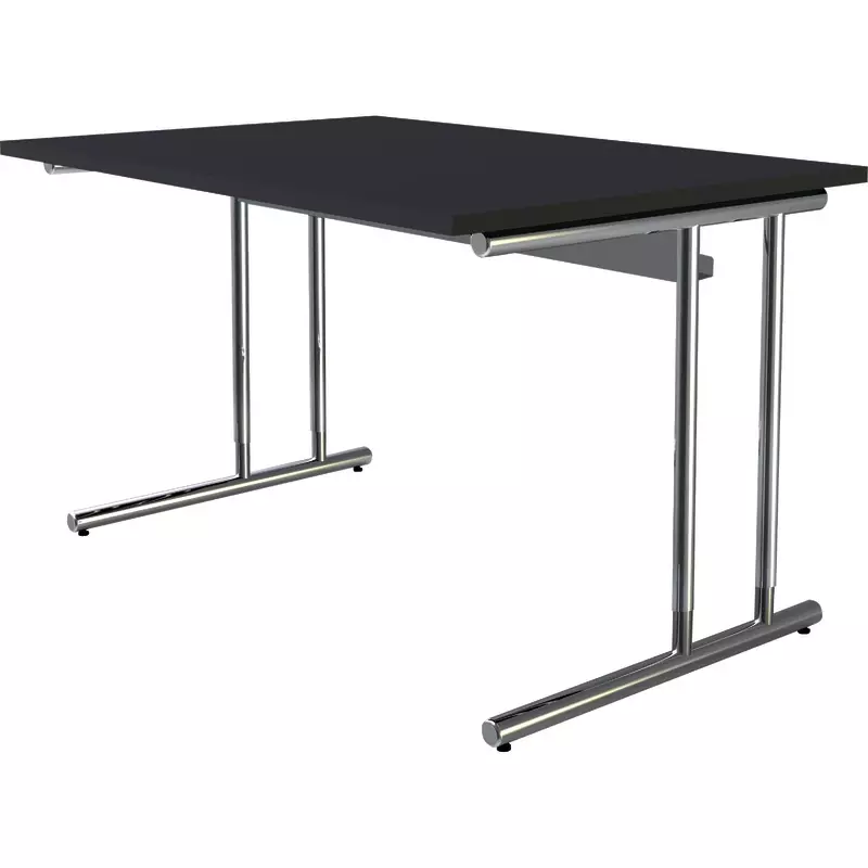 Schreibtisch ARTLINE transparent, Tischplatte melaminharzbeschichtet, B x H x T: 1.200 x 680-820 x 800 mm