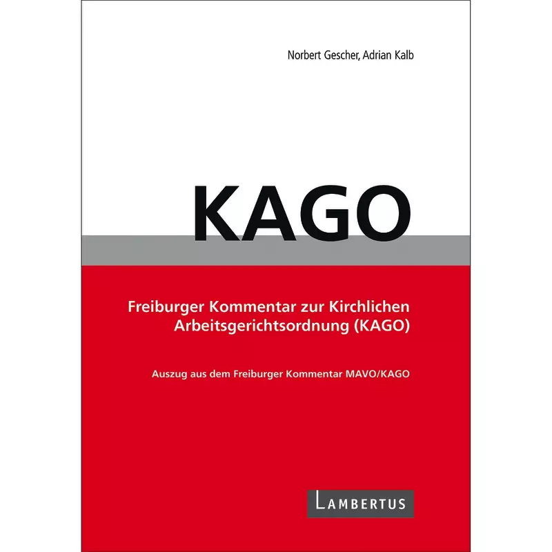 Handbuch KAGO-Kommentar