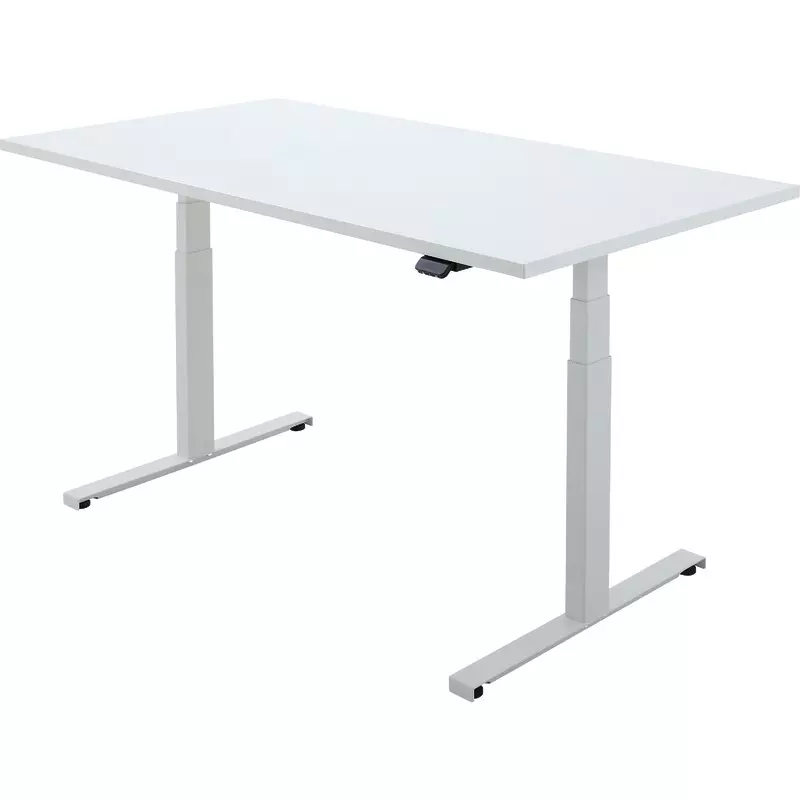SoldanOffice Sitz-/Steh-Tisch, Gestell weiß, B x H x T: 1200 x 600-1250 x  800 mm