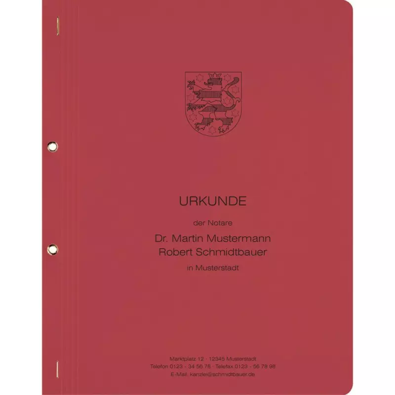 Ausfertigungshefter mit Nameneindruck, Design 07