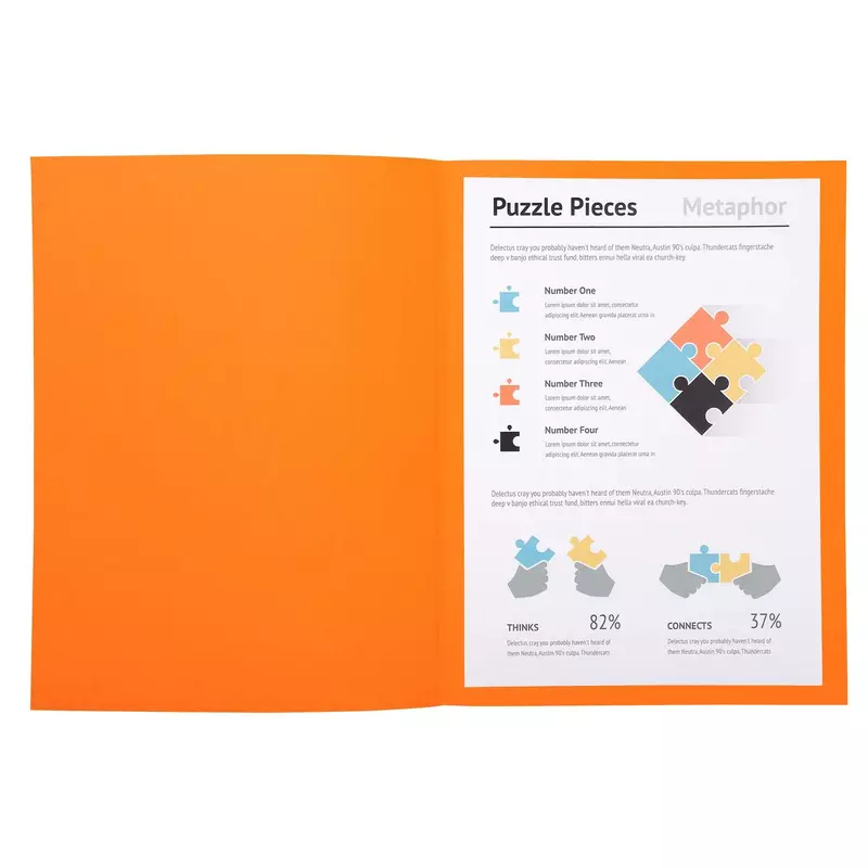 100er Packung Aktendeckel A4 SUPER 210 24x32cm 5-farben - Orange
