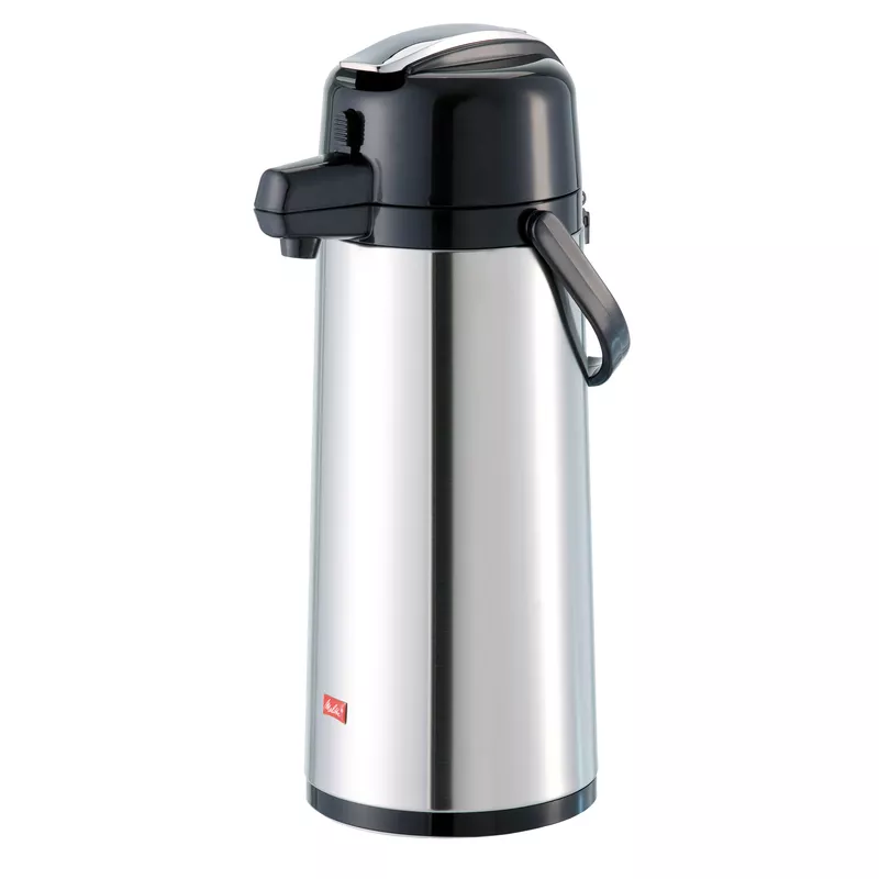 Melitta Pumpkanne 2,2l silber/schwarz