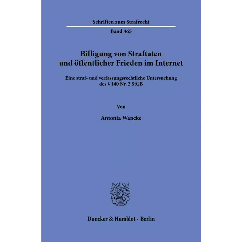 Billigung von Straftaten und öffentlicher Frieden im Internet