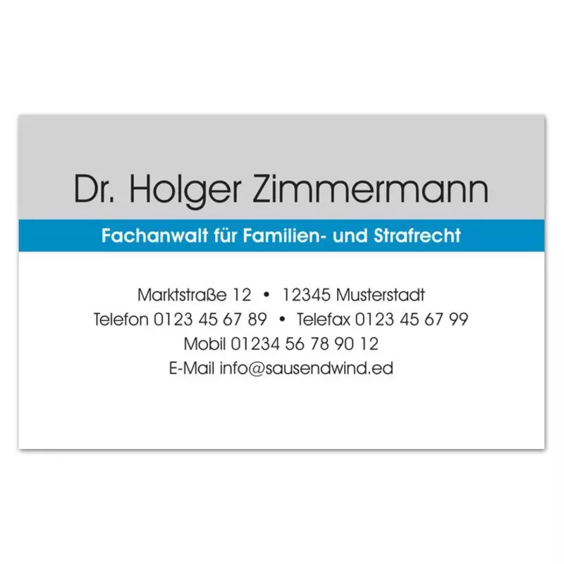 Visitenkarten, 4-farbig bedruckt, Design 07