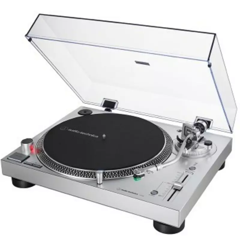 Audio-Technica AT-LP120X Direktangetriebener Plattenspieler. silber
