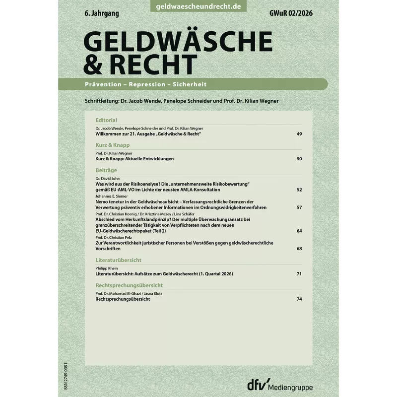 GWuR - Geldwäsche & Recht  - Abonnement
