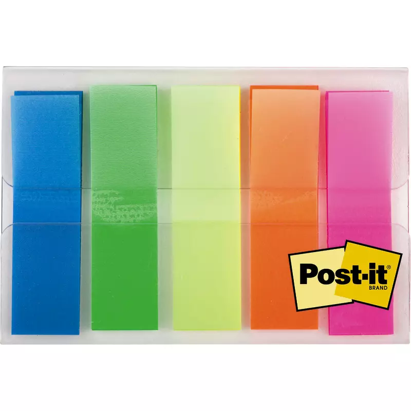 Post-it® Index Haftstreifen, Mini, Transluzente Farben, 11.9 mm x 43.2 mm, 100 Haftstreifen/Spender