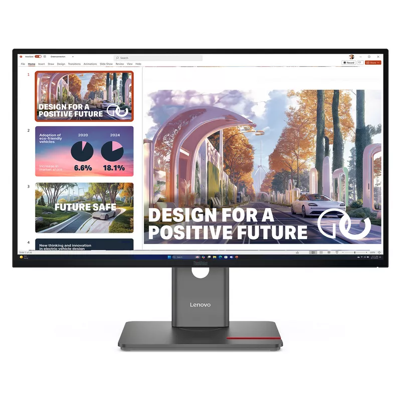 68,6cm/27 (2560x1440) Lenovo ThinkVision P27QD-40 16:9 WQHD IPS 4ms 120Hz HDMI DisplayPort USB-C USB LAN VESA KVM
