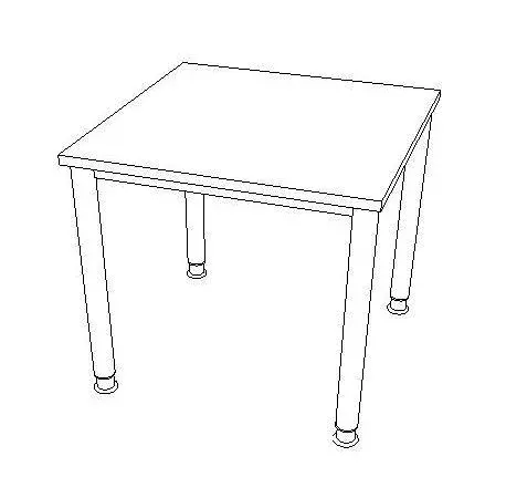 SoldanOffice Schreibtisch PILASTRO, B x H x T: 800 x 680-760 x 800 mm