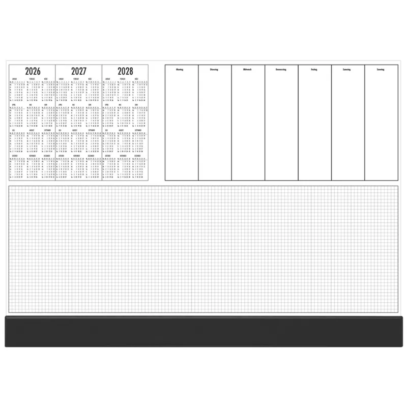 Abreiß-Schreibunterlage mit Kunststoffschutzleiste, 50 Blatt,  60 cm x 41 cm GÜSS 12-1250K