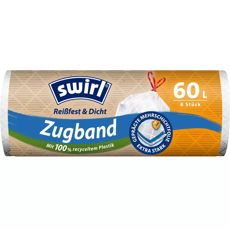 Swirl Müllsack Zugband 60l 8St