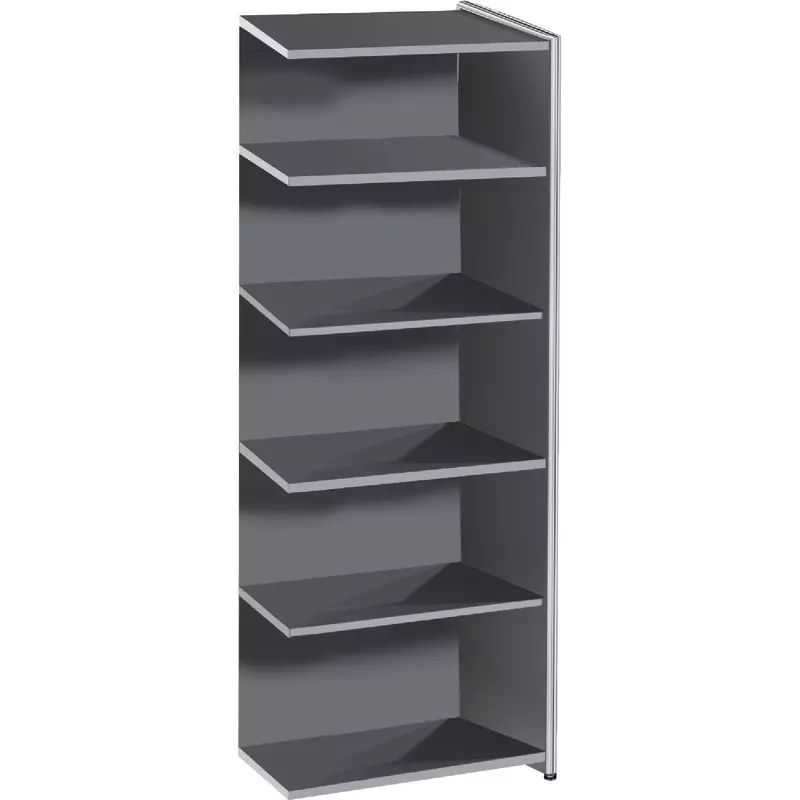 Anbauregal ARTLINE transparent, 5 Ordnerhöhen, B x H x T: 780 x 1.850 x 380 mm