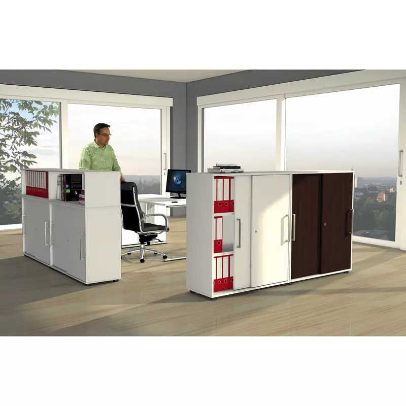 Aufsatz für Schiebeschrank FORM, 1 Ordnerhöhe, B x H x T: 1.000 x 360 x 400 mm