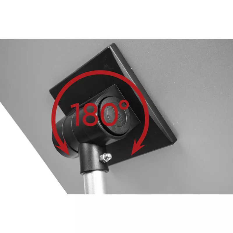 Hinweisschild zum Aufstellen, A3 vertikal, Aluminium, Exacryl - Schwarz/Alu/Kristall