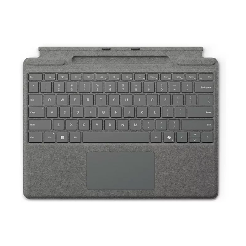 Microsoft Surface Pro Keyboard mit Stiftaufbewahrung - platin