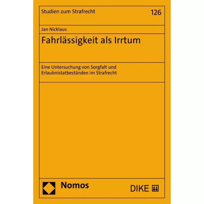 Fahrlässigkeit als Irrtum