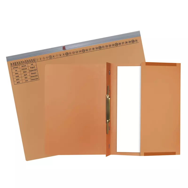 Exacompta, Exaflex Premium, Kanzlei Hängehefter, 1 Abheftvorrichtung, Linksheftung, 265x318mm, Packung mit 25 Stück - Orange