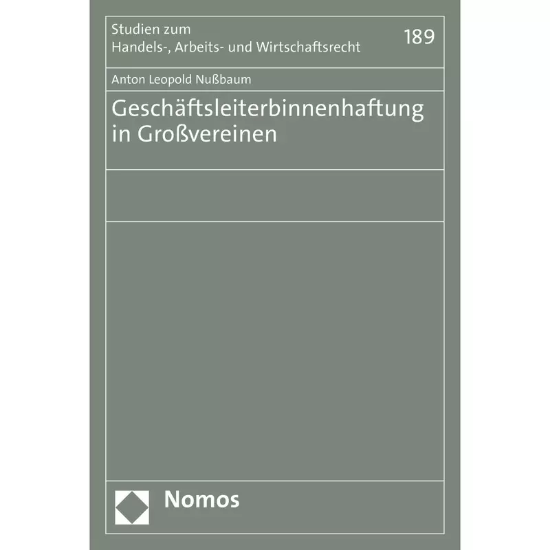 Geschäftsleiterbinnenhaftung in Großvereinen
