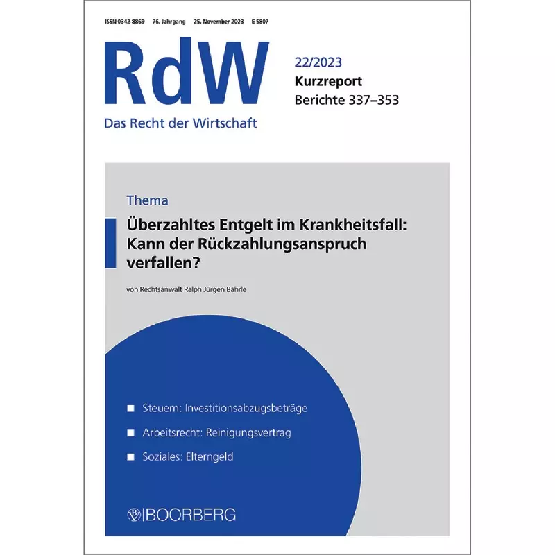 RdW - Kurzreport mit Schriftenreihe - Abonnement