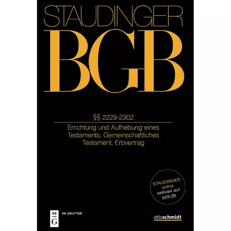 BGB - Bürgerliches Gesetzbuch - Buch 5 Erbrecht §§ 2229-2302