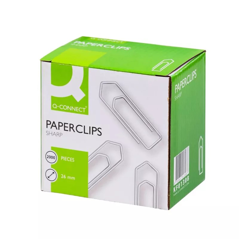 Büroklammer, 26mm, 2000 Stück Q-CONNECT KF01308