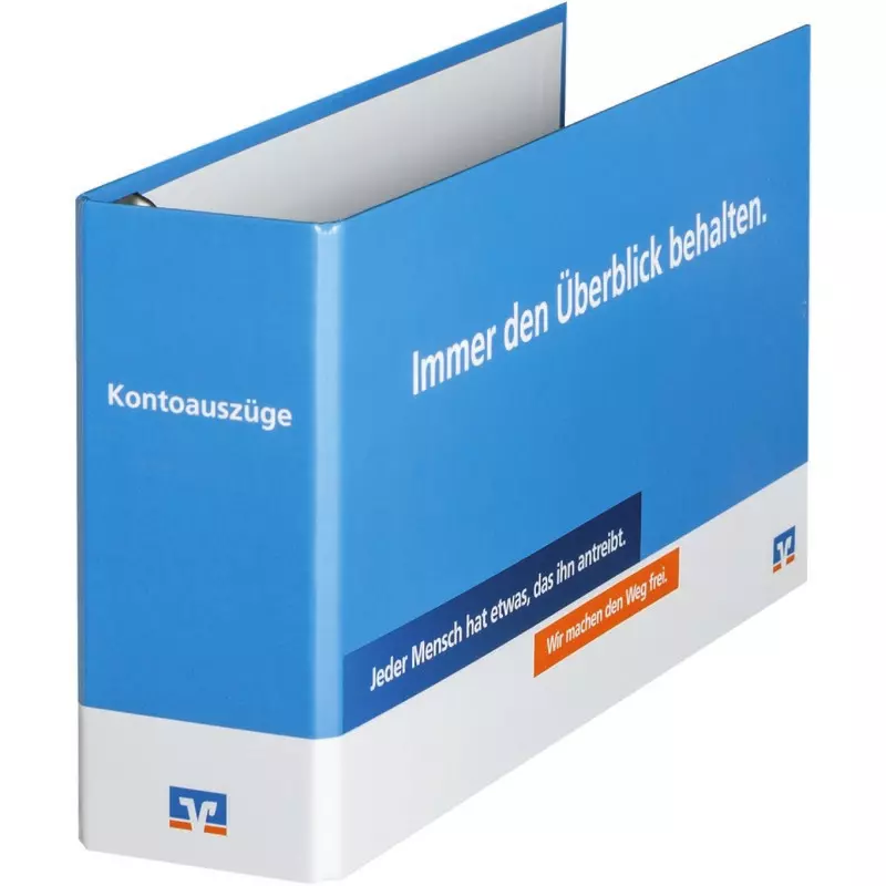 GENO Kontoauszugs-Ordner DIN lang, blau / weiß