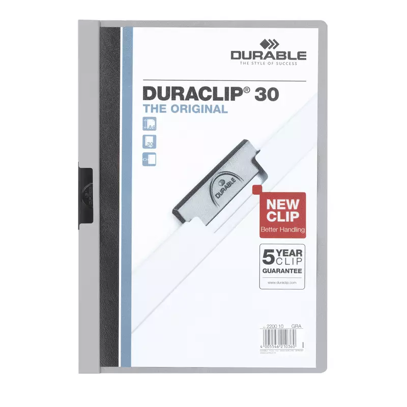Durable Klemmmappe DURACLIP 60 DIN A4 Hartfolie gr