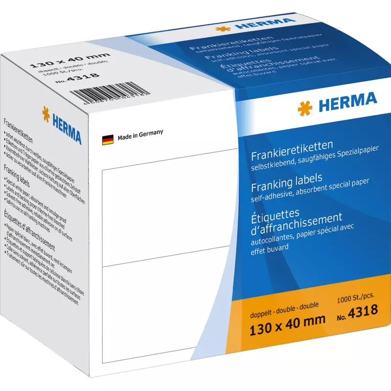 HERMA Frankieretiketten 4318, B x H: 130 x 40 mm