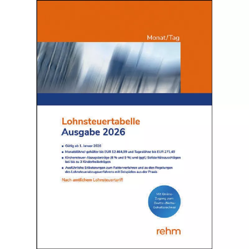 Lohnsteuertabelle Monat/Tag 2026