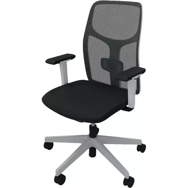 ORIGINAL STEIFENSAND Bürostuhl ESERIO Netzbezug, Sitzpolster schwarz, Fußkreuz Kunststoff grau, inkl. 3D Armlehne