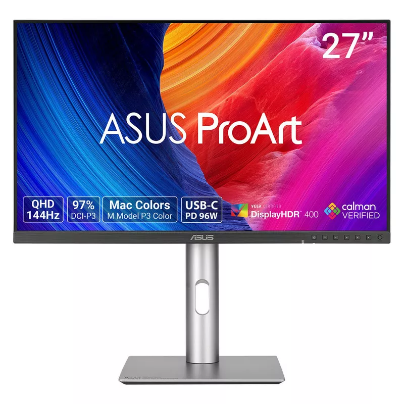 68,6 cm (27) 2560 x 1440 Pixel ASUS 90LM06Q1-B01K71 16:9 Wide Quad HD IPS 5 ms 144 Hz HDR DisplayPort HDMI USB-Hub Pivot Height VESA Speaker