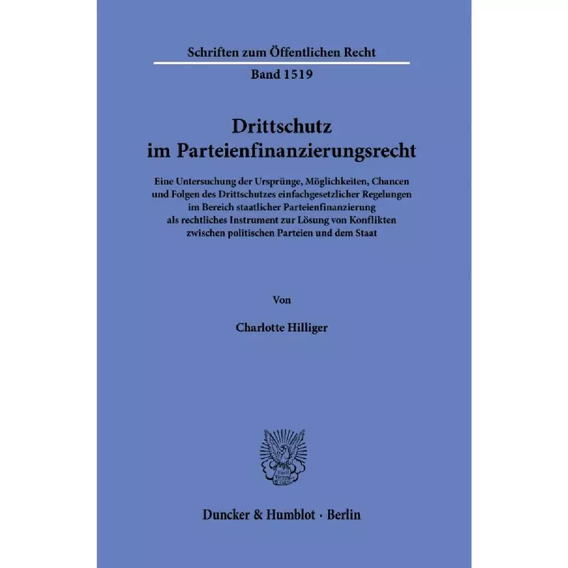 Drittschutz im Parteienfinanzierungsrecht