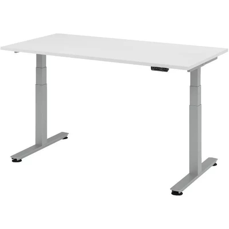 SoldanOffice Schreibtisch, höhenverstellbar, Ergonomic Aktiv T XDSM, Rechteckform, B x H x T: 1.600 x 635 - 1.285 x 800 mm