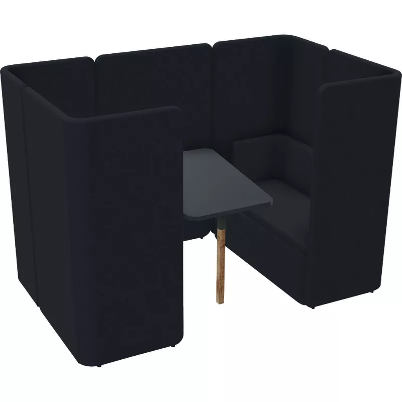 .MDD Besprechnungskabine Kaiva, Ausf. Dunkelgrau / Anthrazit, BxTxH 222x133x150 cm, Mod.KAV11B