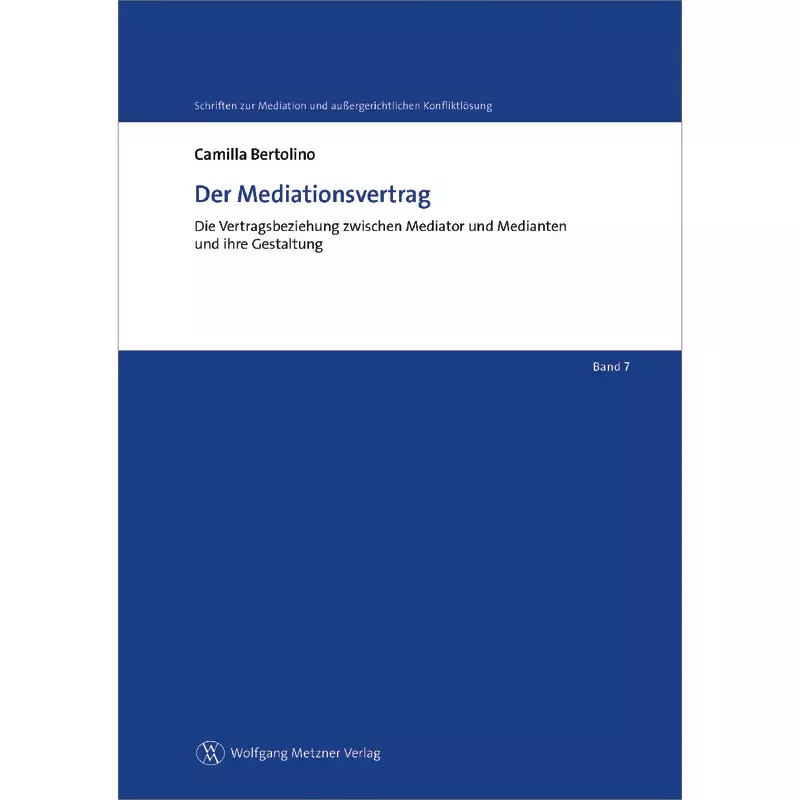 Der Mediationsvertrag